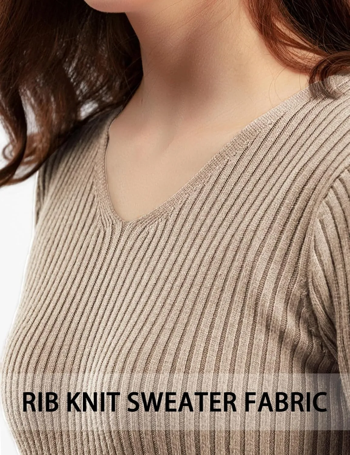CYCLAMEN 2023 Women's Ribbed Knit Sweater Mini Dress A-Line V Neck Long Sleeve Short Dress Winter Fall