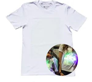 Illuminated Apparel Original Interactive Glow in The Dark T-Shirt - Fun for Birthday Parties & Festivals