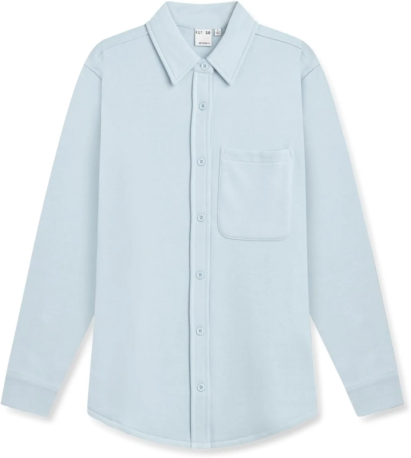 KUT & SO Womens Shacket  Midweight Fleece Shirt Jacket  Boyfriend Fit, Chic Layering Piece