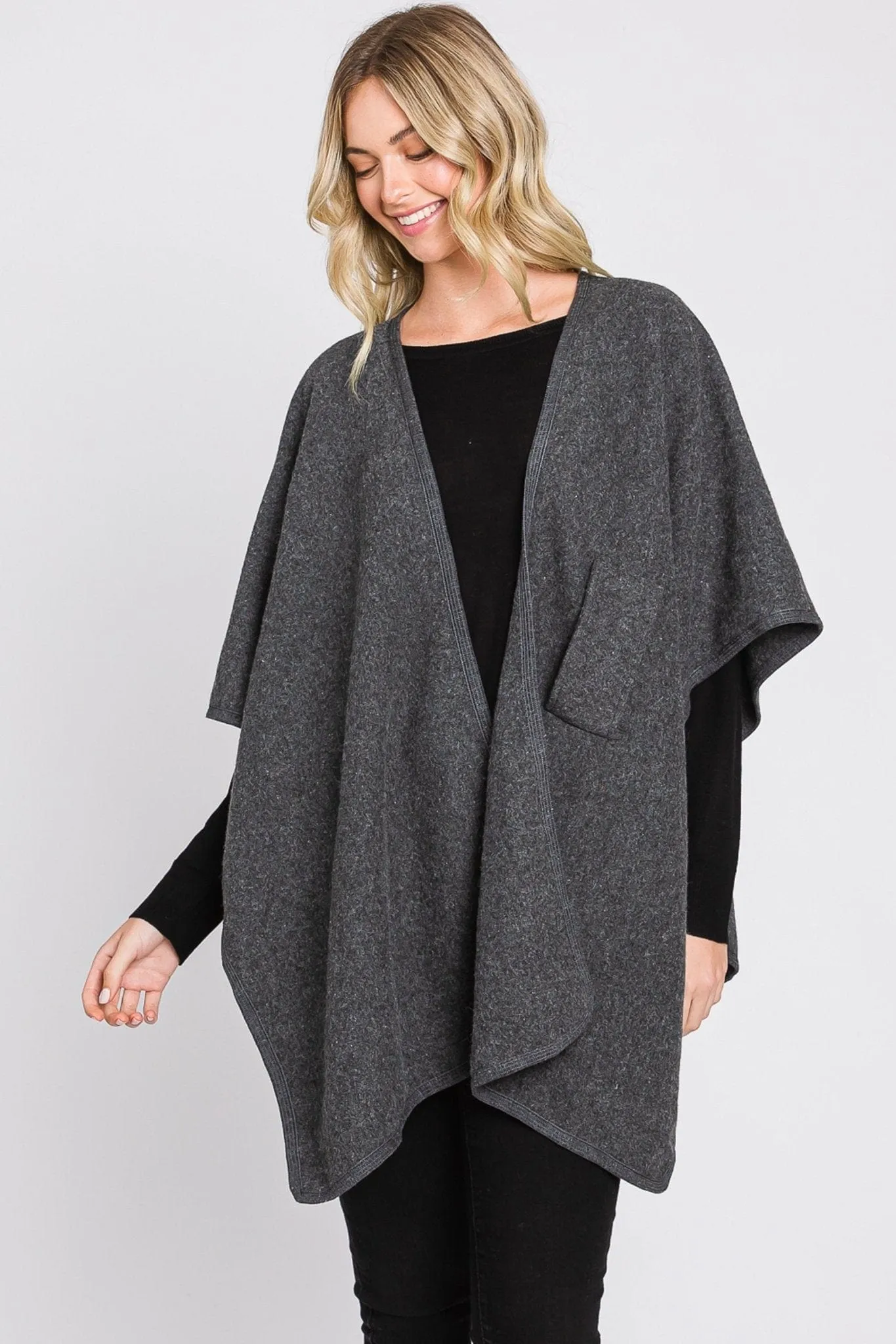 MS0338 Cora Interlock Ruana