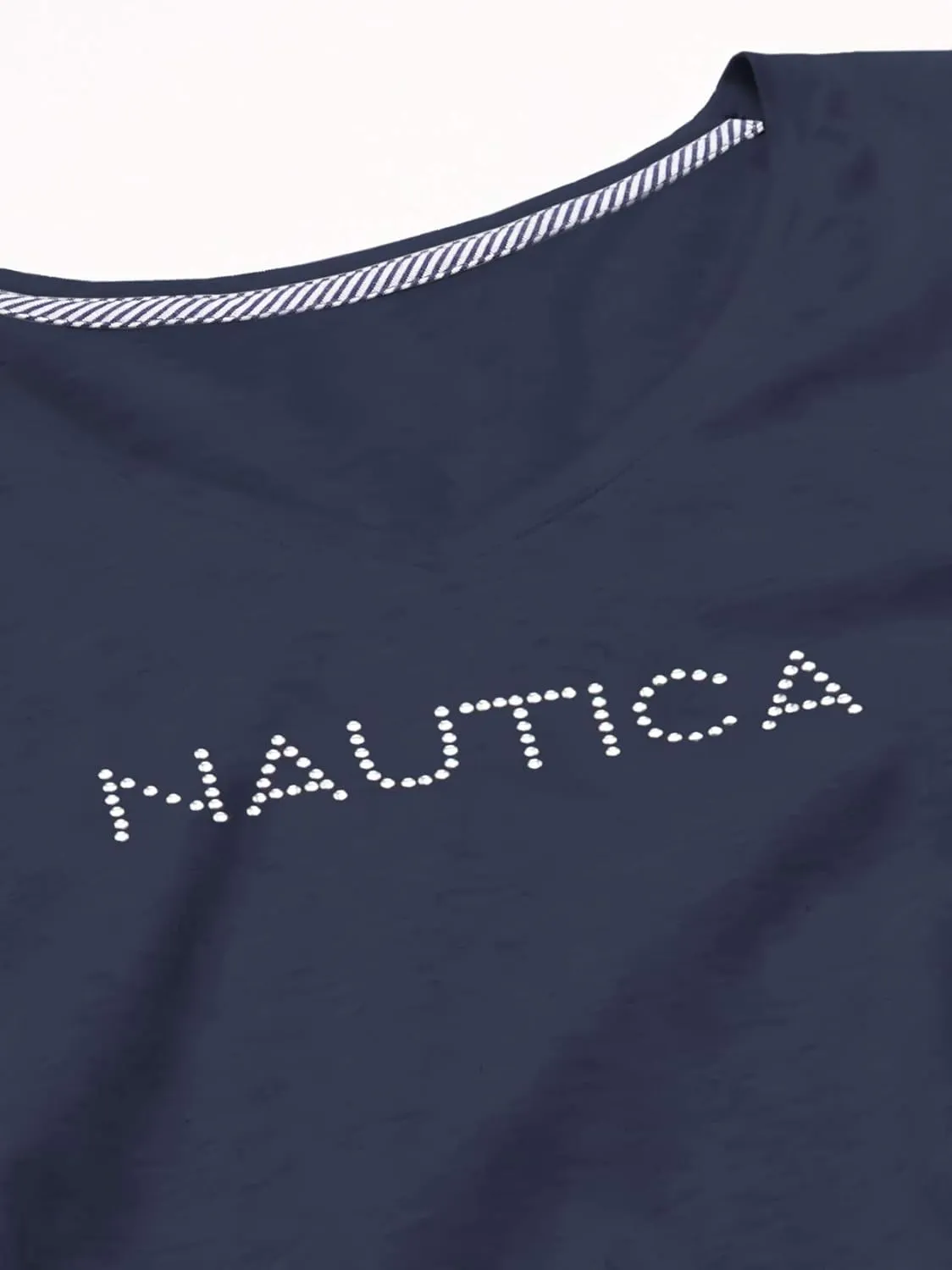 Nautica Women's Easy Comfort Supersoft 100% Cotton Classic Logo T-Shirt