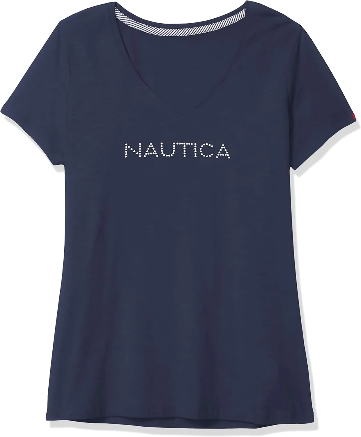 Nautica Women's Easy Comfort Supersoft 100% Cotton Classic Logo T-Shirt