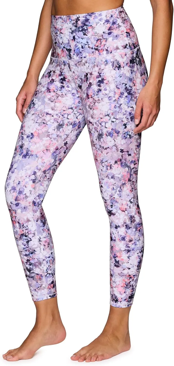 RBX Active Womens Ultra Hold 7/8 Ankle Full Length Printed Running Yoga Legging