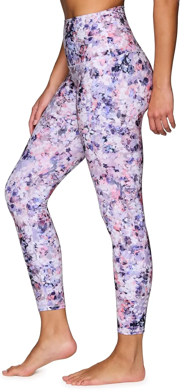 RBX Active Womens Ultra Hold 7/8 Ankle Full Length Printed Running Yoga Legging