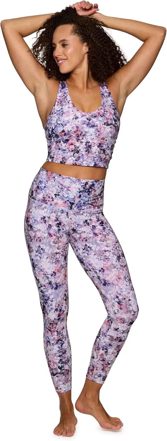 RBX Active Womens Ultra Hold 7/8 Ankle Full Length Printed Running Yoga Legging