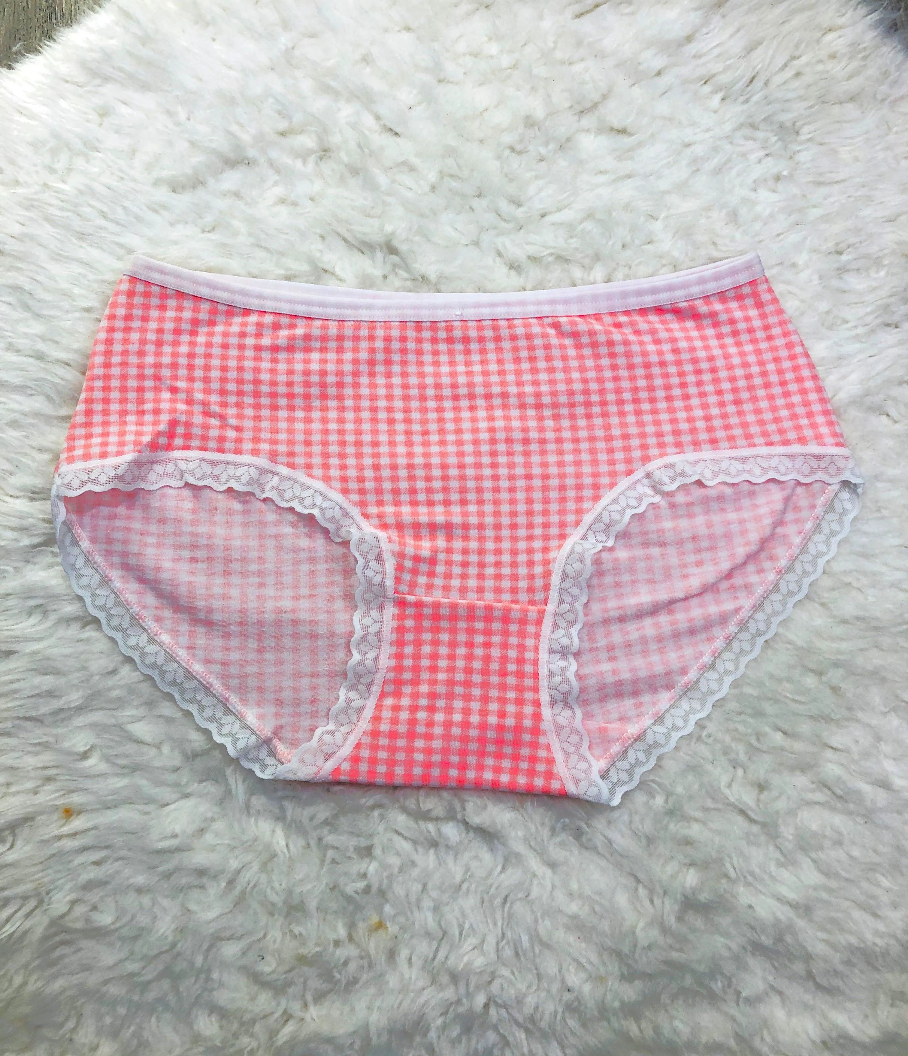 Sajiero Check Print Cotton Panty